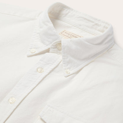 Peached Oxford Button-Down Shirt | Stetson White