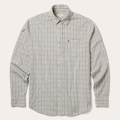 Dobby Stripe Shirt | Stetson Tan