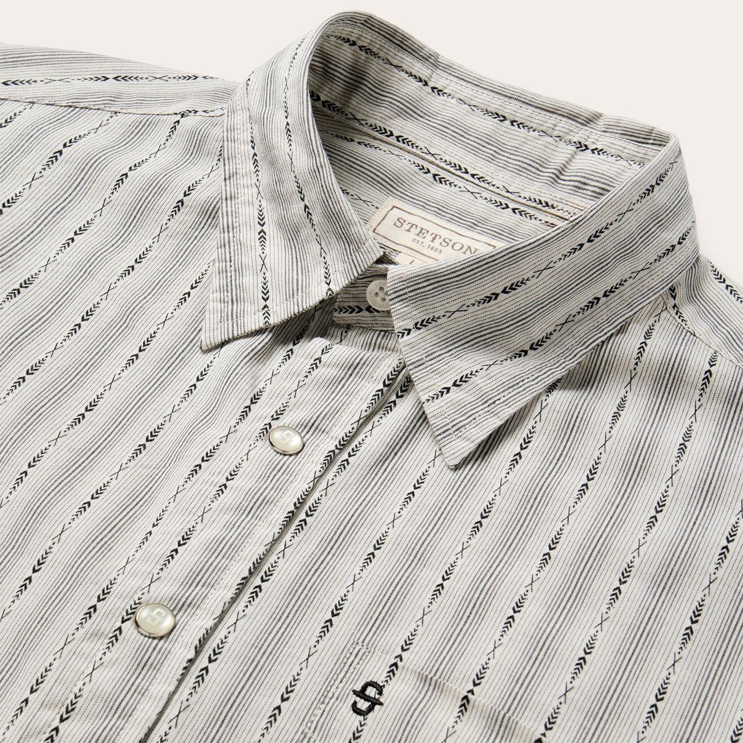 Dobby Stripe Shirt | Stetson Tan