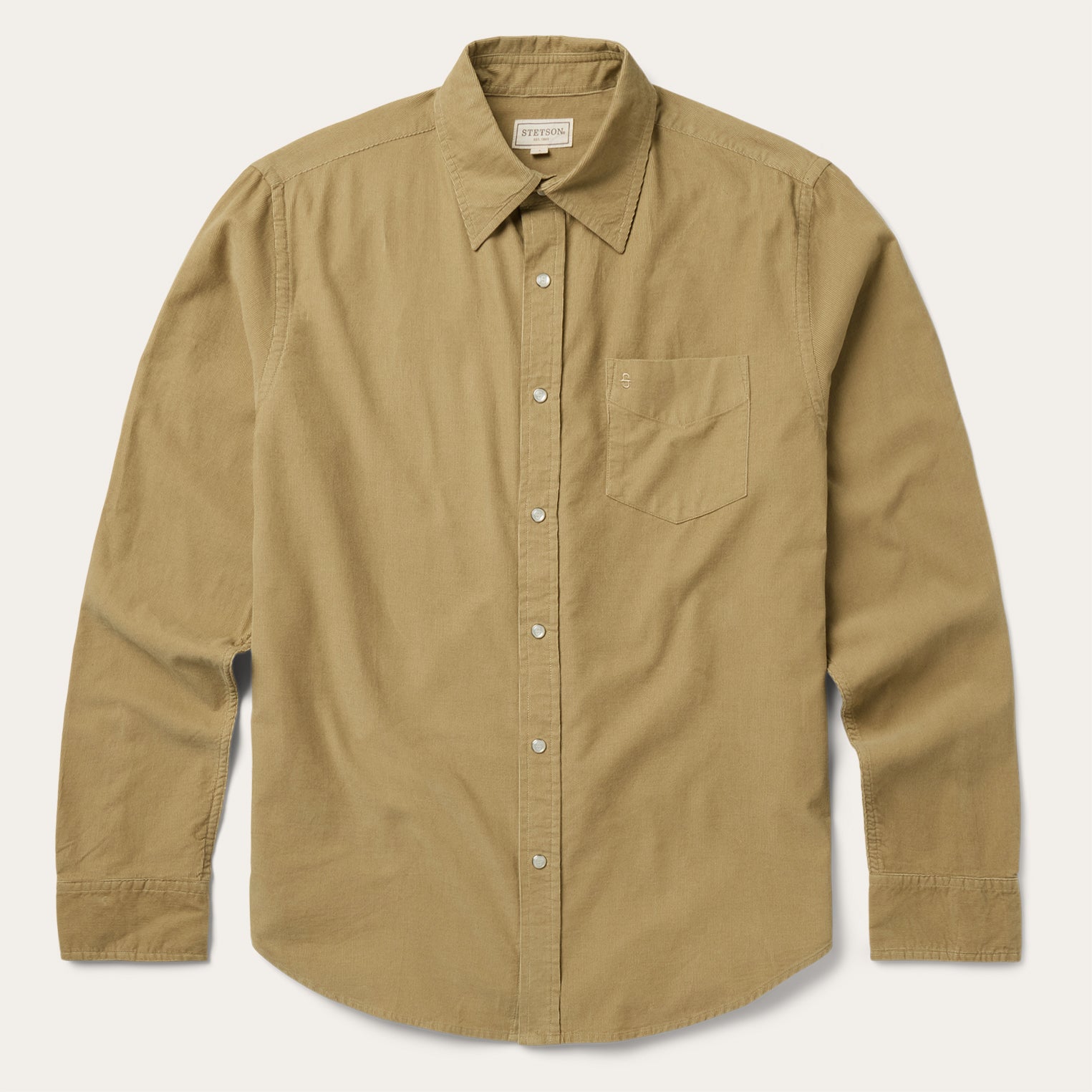 Baby Corduroy Western Shirt | Stetson Tan