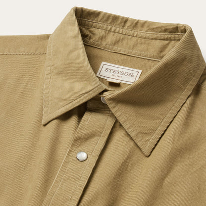 Baby Corduroy Western Shirt | Stetson Tan