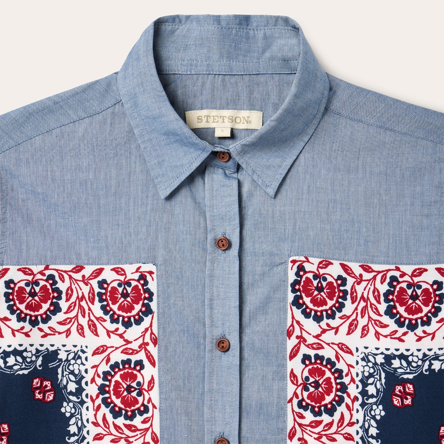 Chambray Bandana Shirt | Stetson Blue