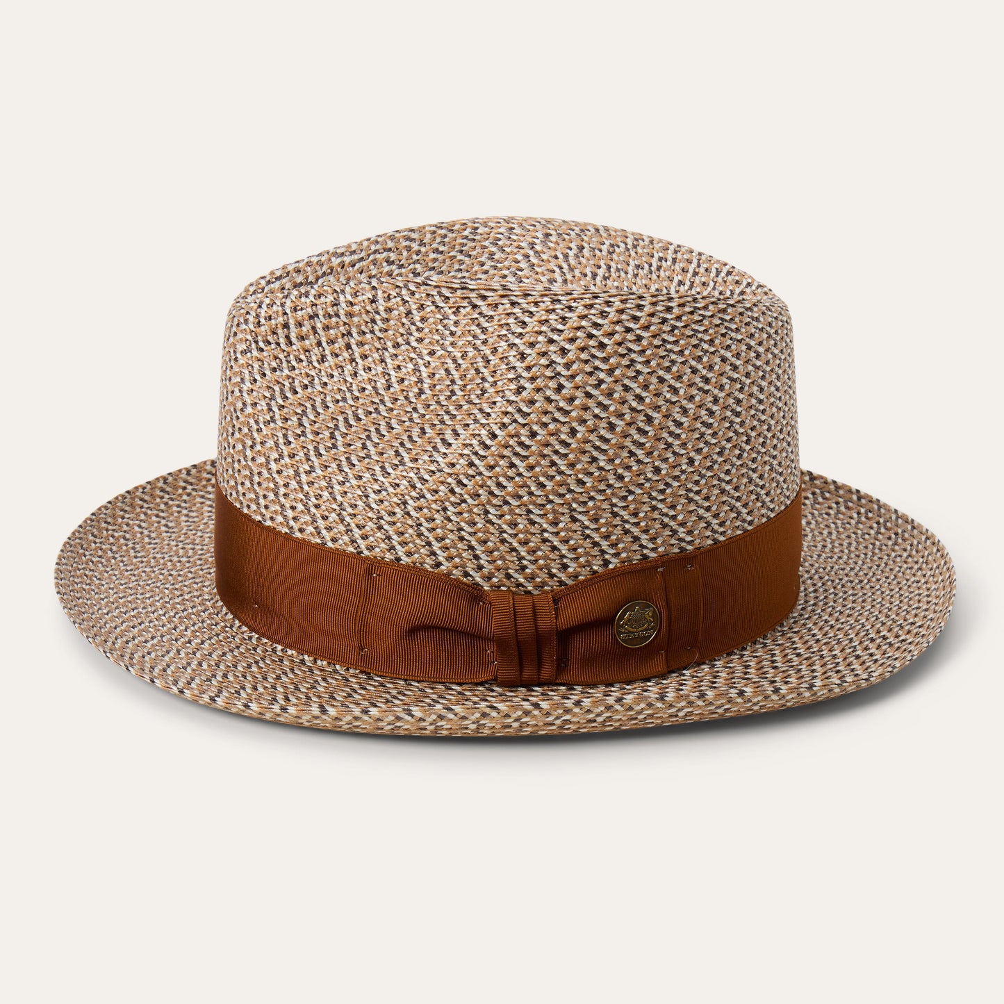 Emin Straw Fedora | Stetson Brown Mix