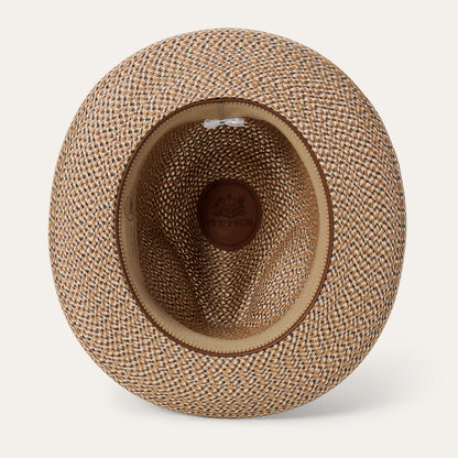 Emin Straw Fedora | Stetson Brown Mix