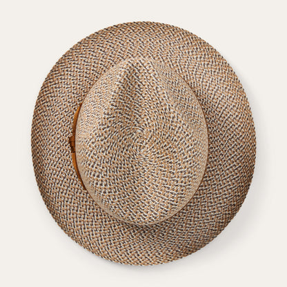 Emin Straw Fedora | Stetson Brown Mix