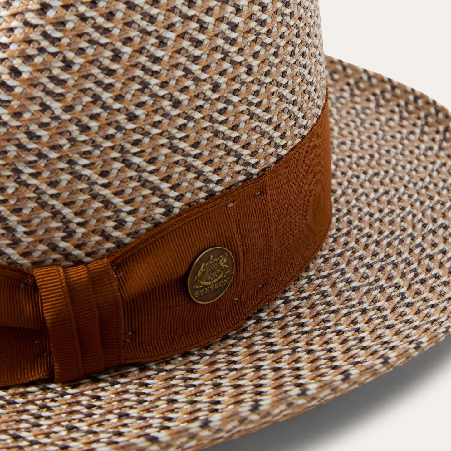 Emin Straw Fedora | Stetson Brown Mix