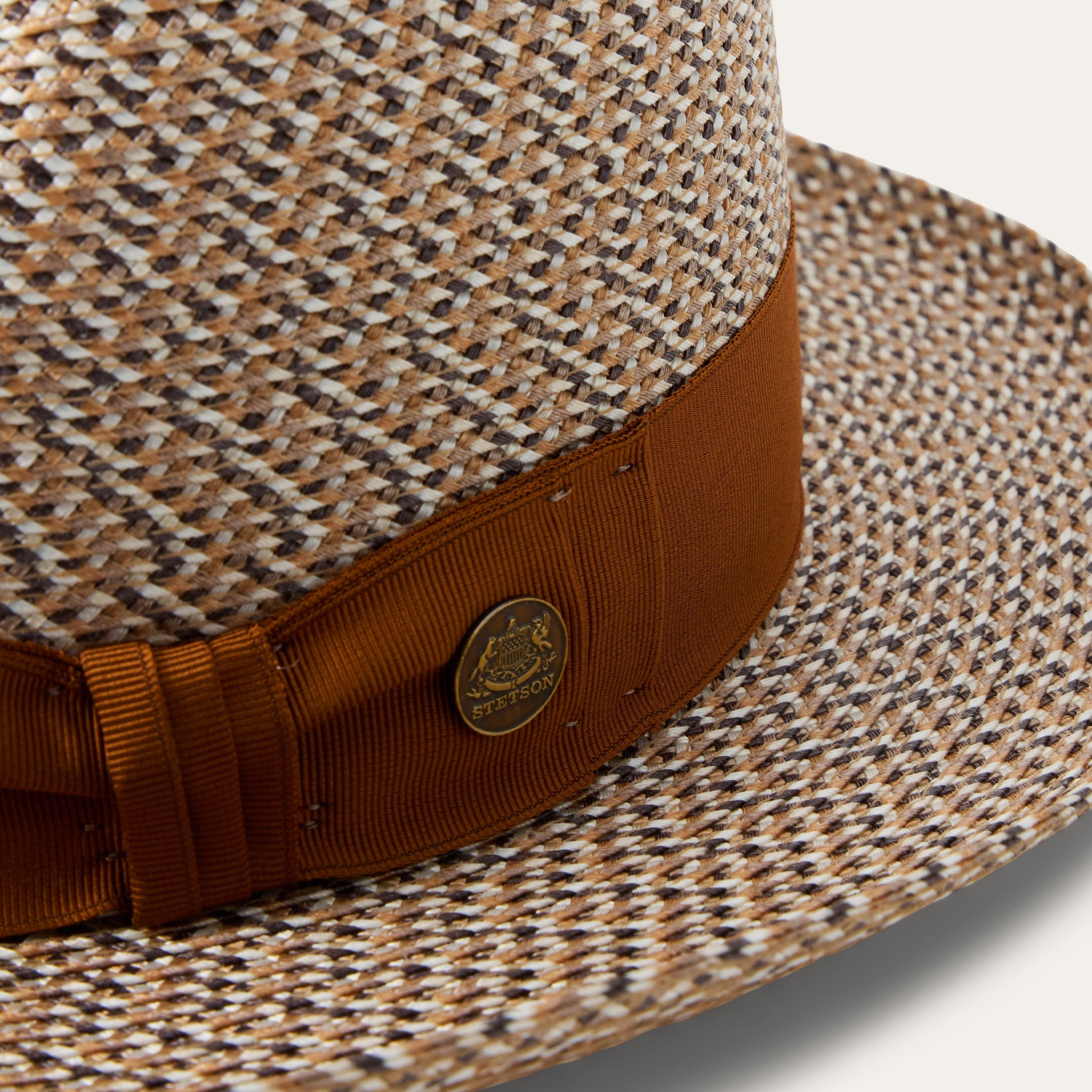 Emin Straw Fedora | Stetson Brown Mix