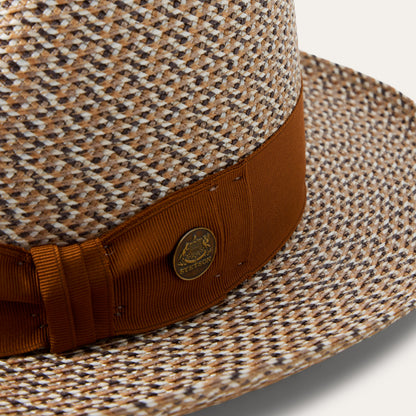 Emin Straw Fedora | Stetson Brown Mix