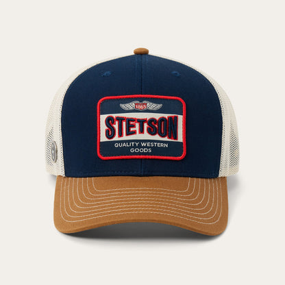 Vintage Patch Trucker Hat | Stetson Navy