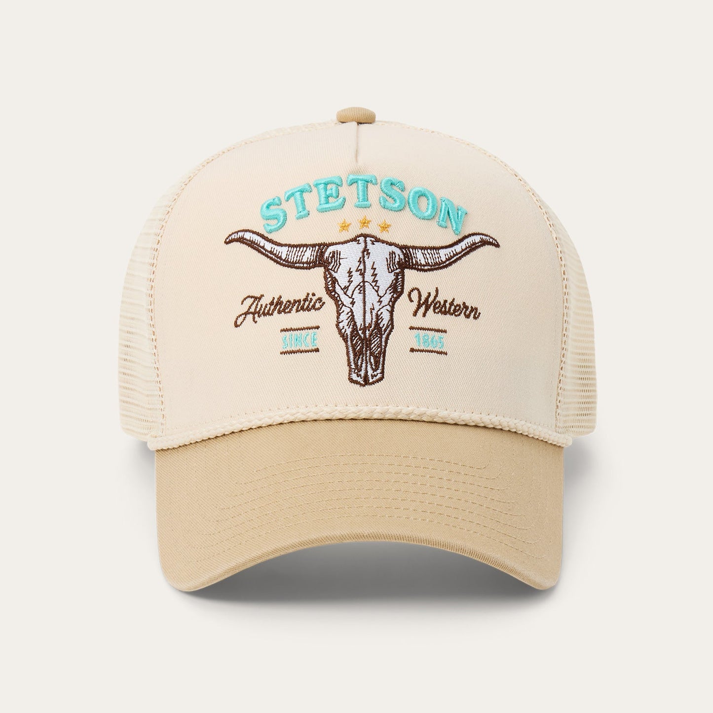 Skull Trucker Hat | Stetson Off White / Khaki