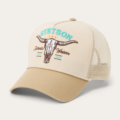 Skull Trucker Hat | Stetson Off White / Khaki