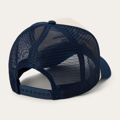 Skull Trucker Hat | Stetson Off White / Blue