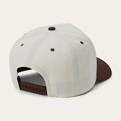 Cowhide Patch Trucker Hat | Stetson Off White / Brown