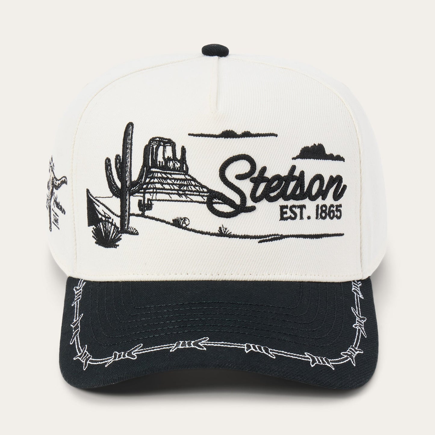 Landscape Trucker Hat | Stetson Off White / Black
