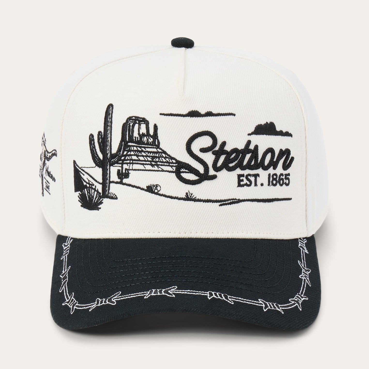 Landscape Trucker Hat | Stetson Off White / Black