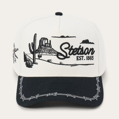 Landscape Trucker Hat | Stetson Off White / Black