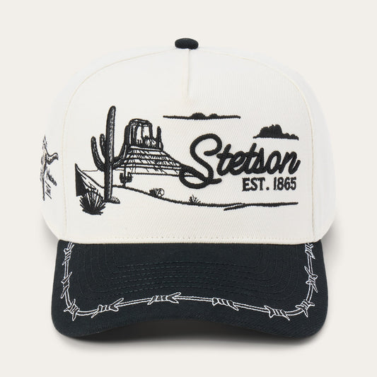 Landscape Trucker Hat | Stetson Off White / Black