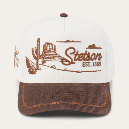 Landscape Trucker Hat | Stetson Off White / Brown