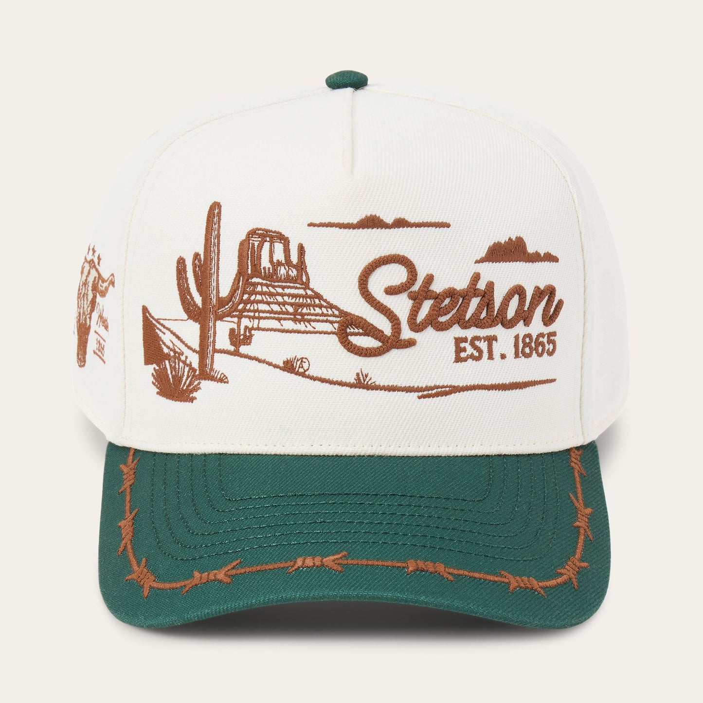 Landscape Trucker Hat | Stetson Off White / Green