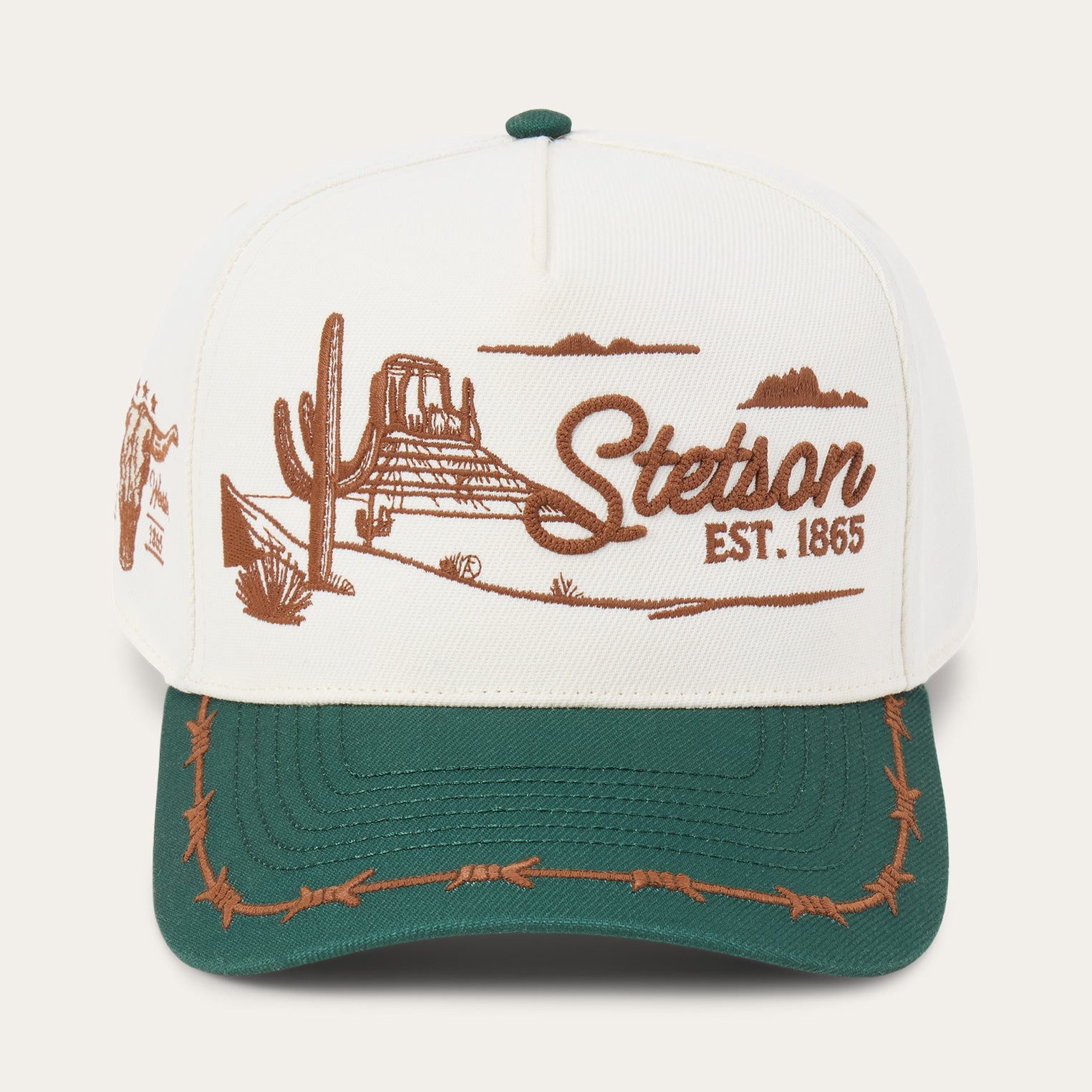 Landscape Trucker Hat | Stetson Off White / Green