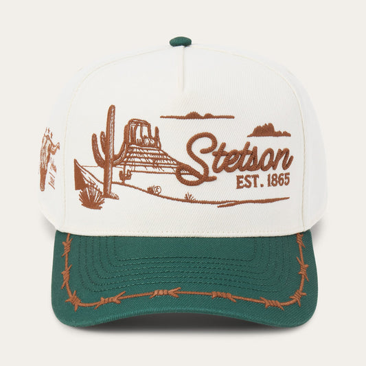 Landscape Trucker Hat | Stetson Off White / Green