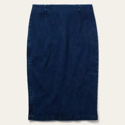 Stretch Denim Pencil Skirt | Stetson Blue