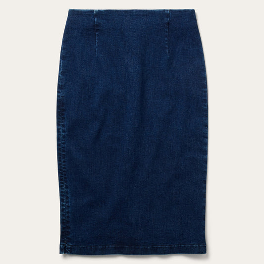 Stretch Denim Pencil Skirt | Stetson Blue