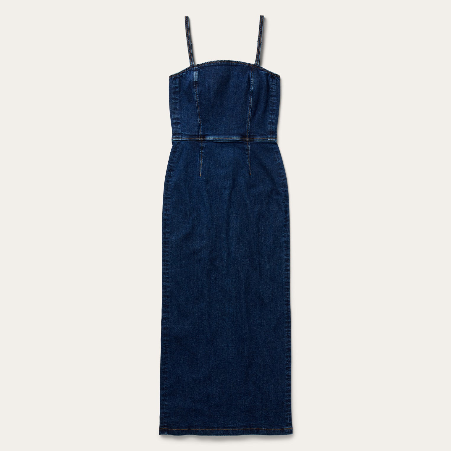 Stretch Denim Fitted Dress | Stetson Blue