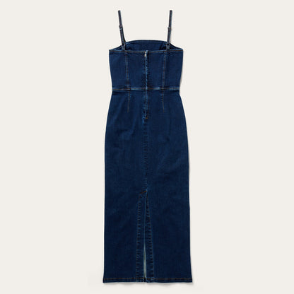 Stretch Denim Fitted Dress | Stetson Blue
