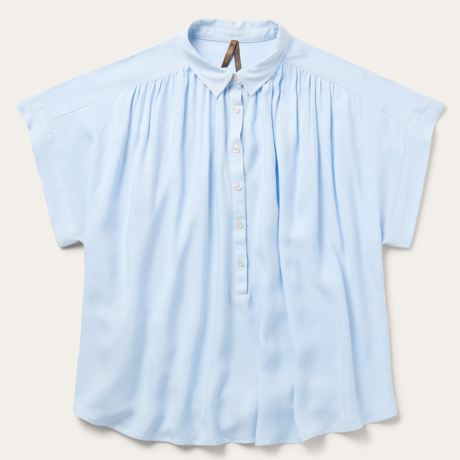 Twill Collared Blouse | Stetson Blue