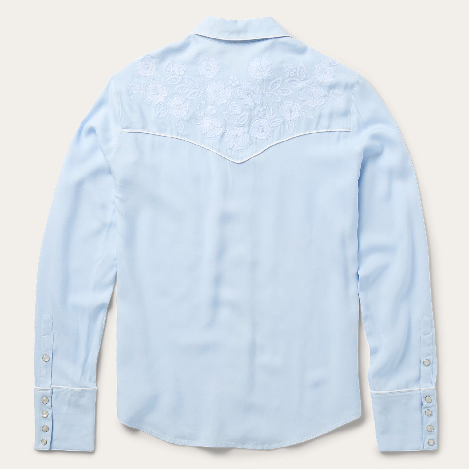 Embroidered Retro Western Shirt | Stetson Blue