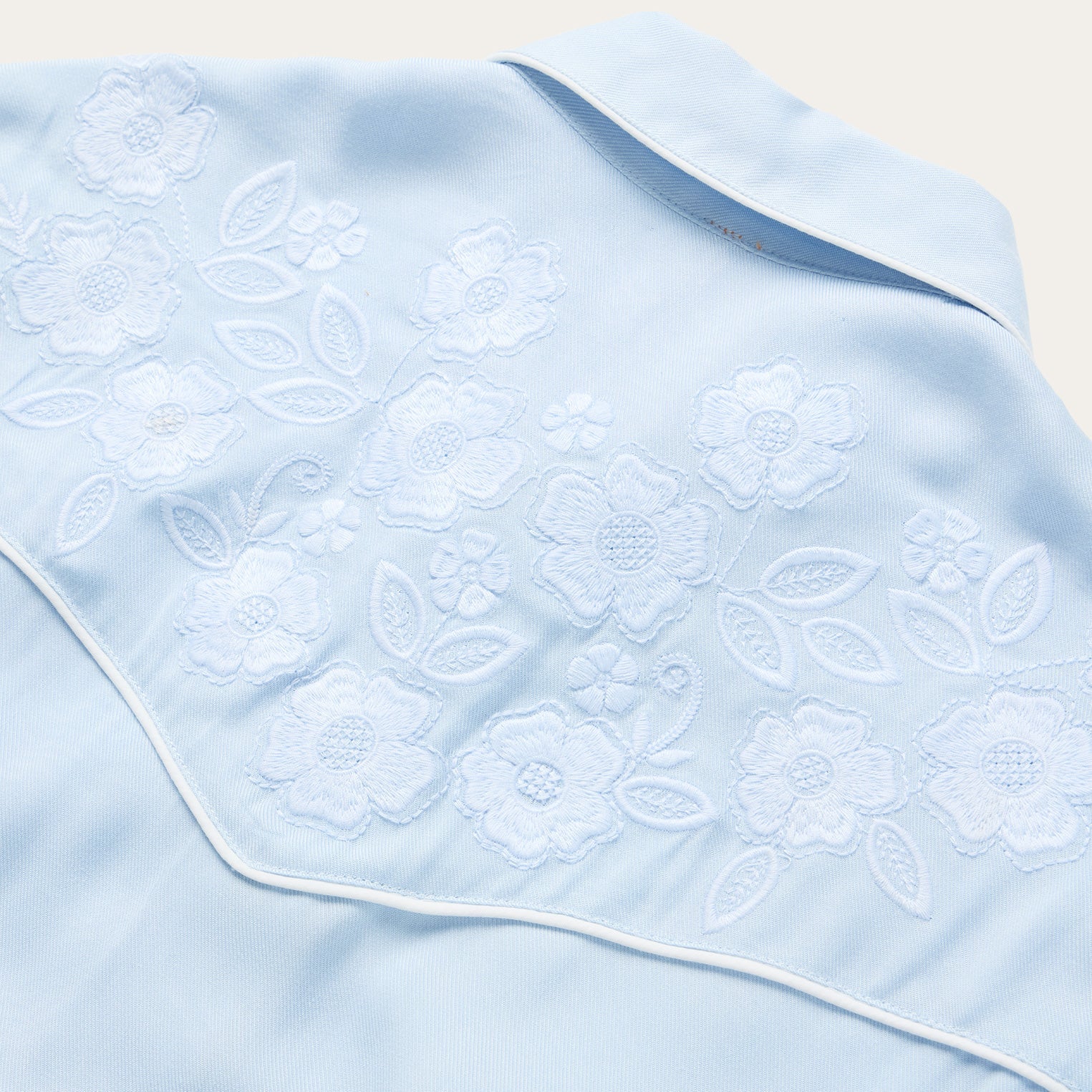 Embroidered Retro Western Shirt | Stetson Blue