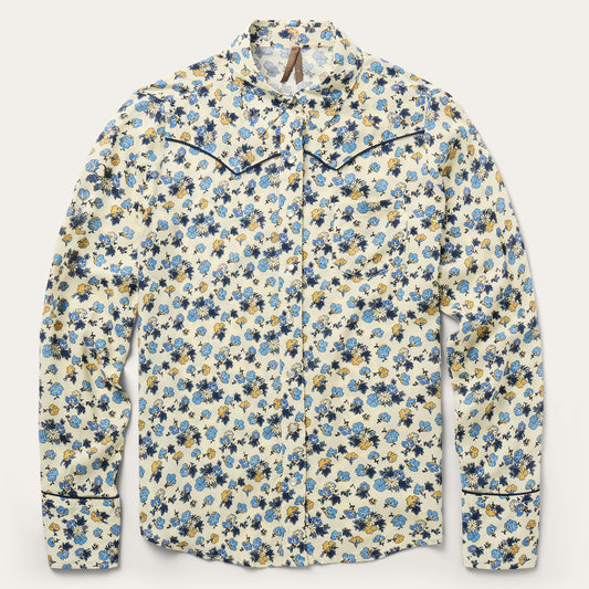 Field Flowers Print Shirt | Stetson Yellow