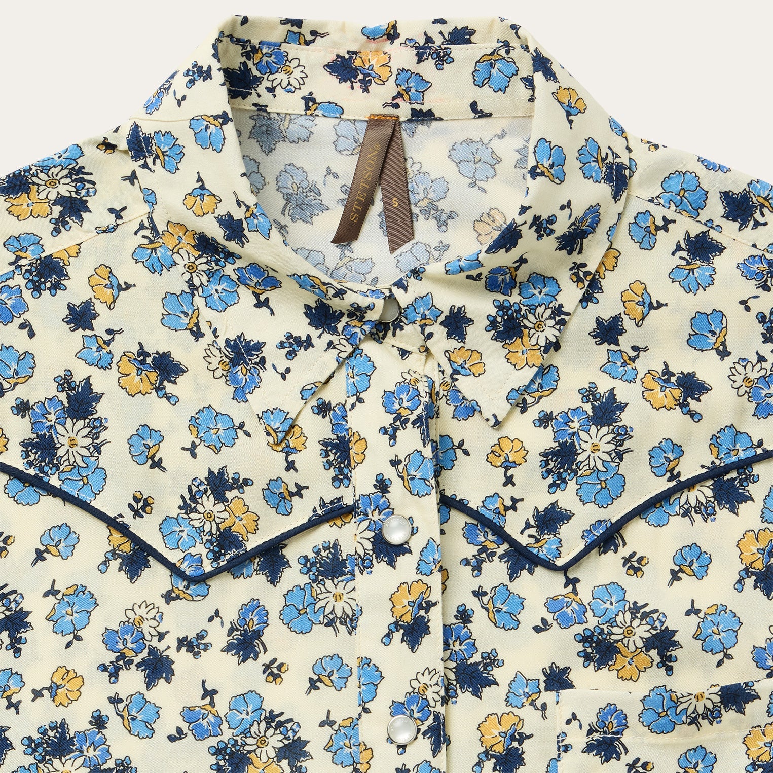 Field Flowers Print Shirt | Stetson Yellow