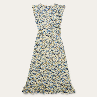 Field Flowers Print Peasant Dress | Stetson Yellow