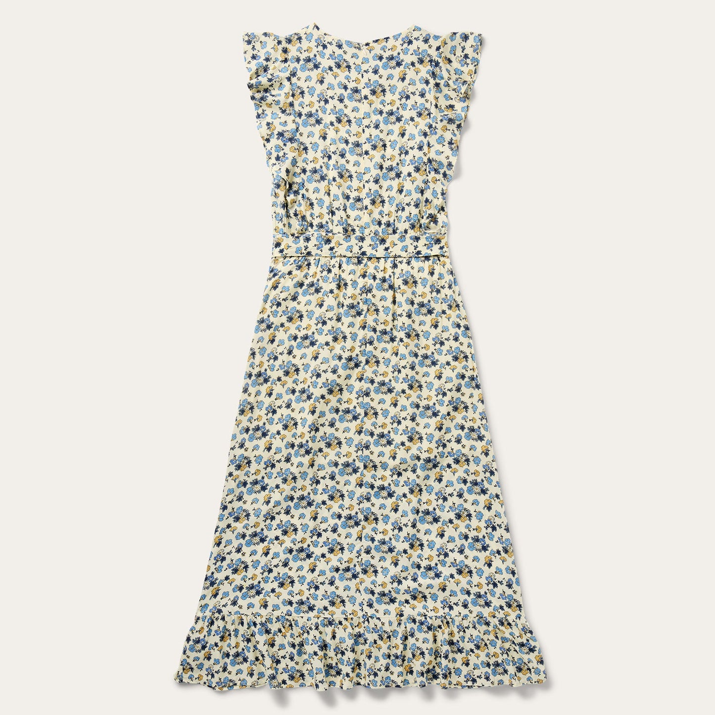 Field Flowers Print Peasant Dress | Stetson Yellow