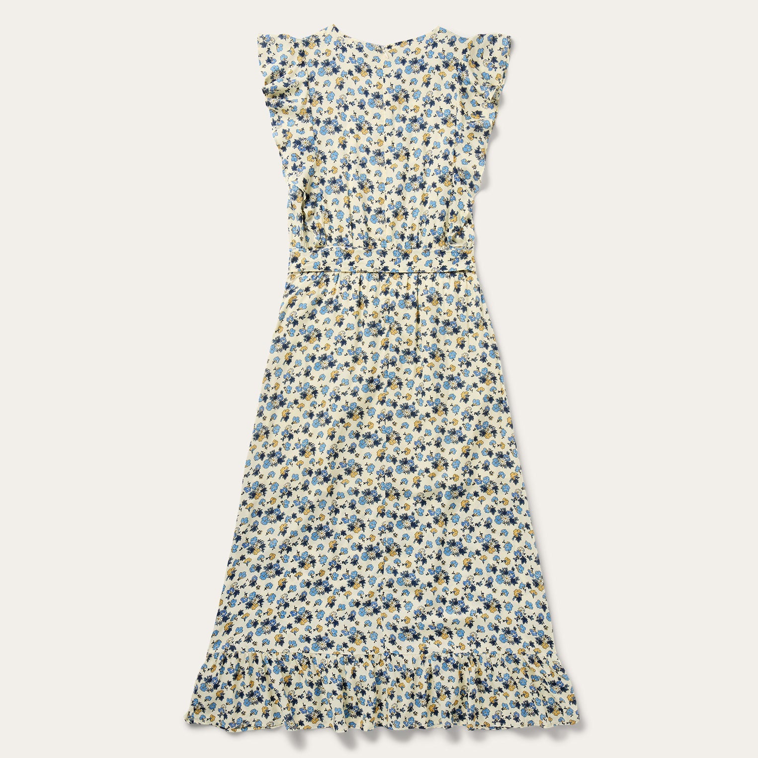 Field Flowers Print Peasant Dress | Stetson Yellow