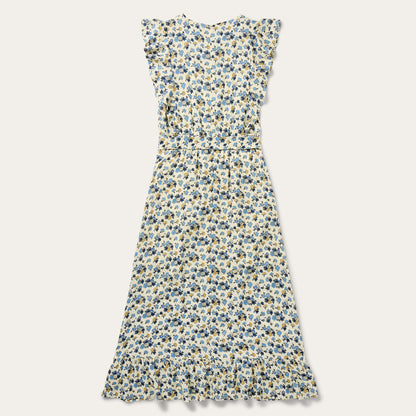 Field Flowers Print Peasant Dress | Stetson Yellow