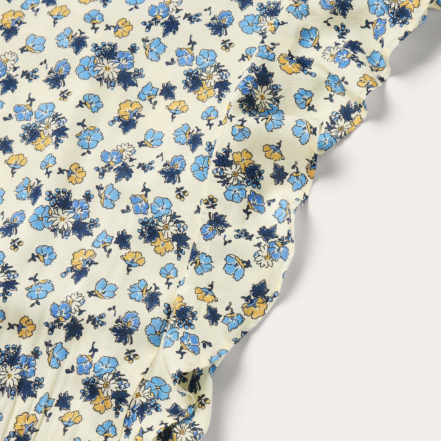 Field Flowers Print Peasant Dress | Stetson Yellow