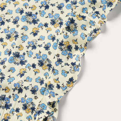 Field Flowers Print Peasant Dress | Stetson Yellow