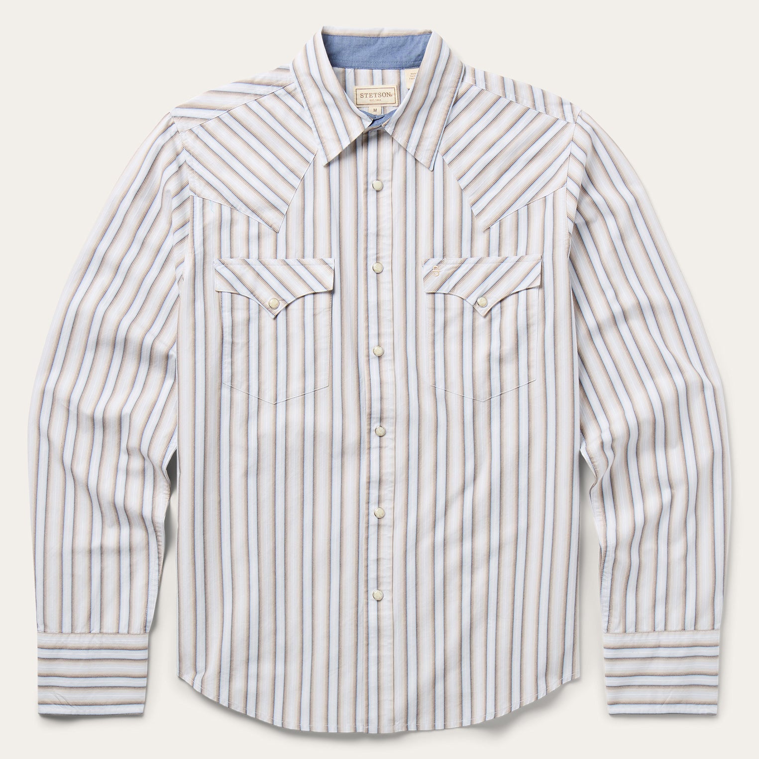 Ombre Stripe Western Shirt | Stetson Brown