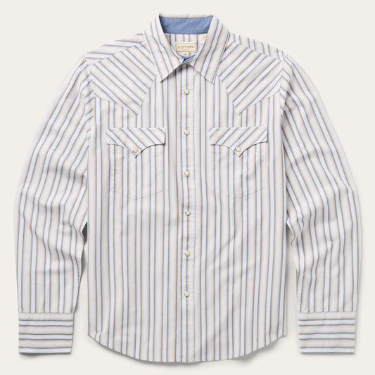 Ombre Stripe Western Shirt | Stetson Brown