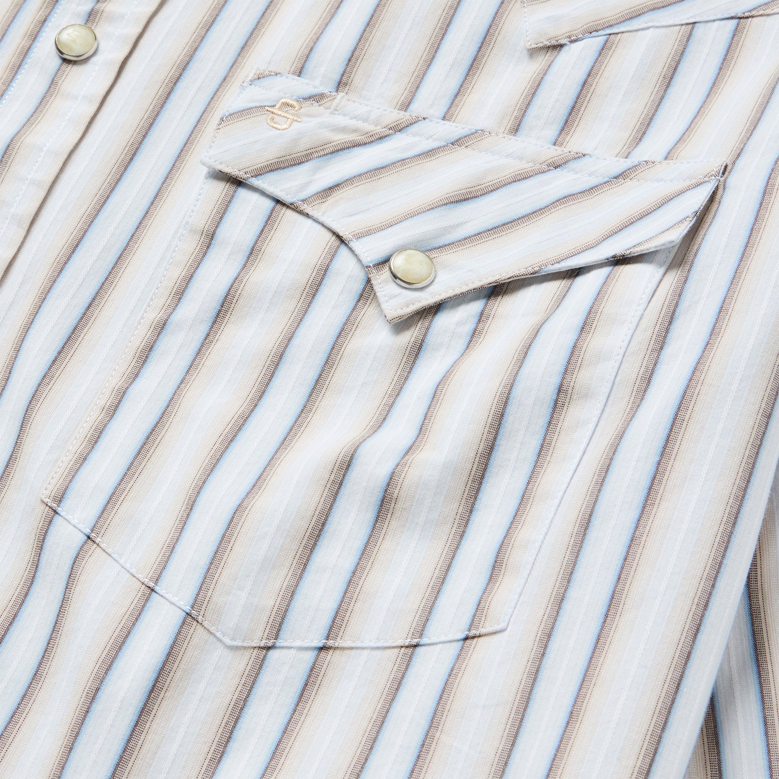 Ombre Stripe Western Shirt | Stetson Brown