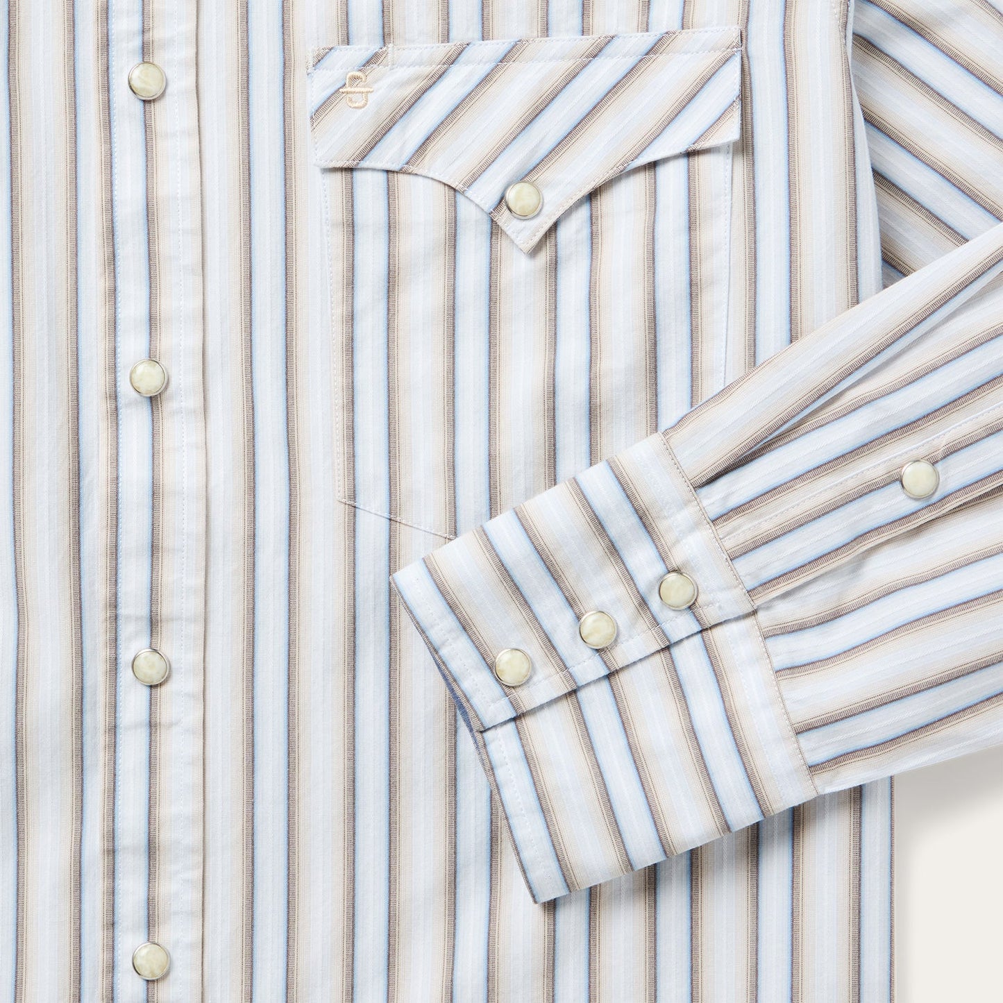 Ombre Stripe Western Shirt | Stetson Brown