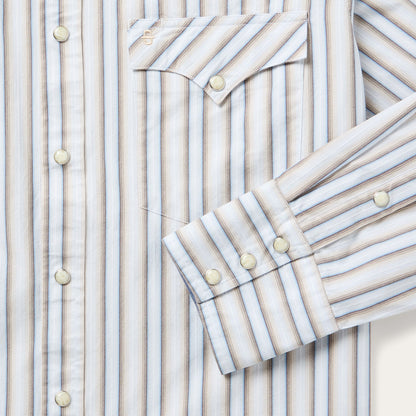 Ombre Stripe Western Shirt | Stetson Brown