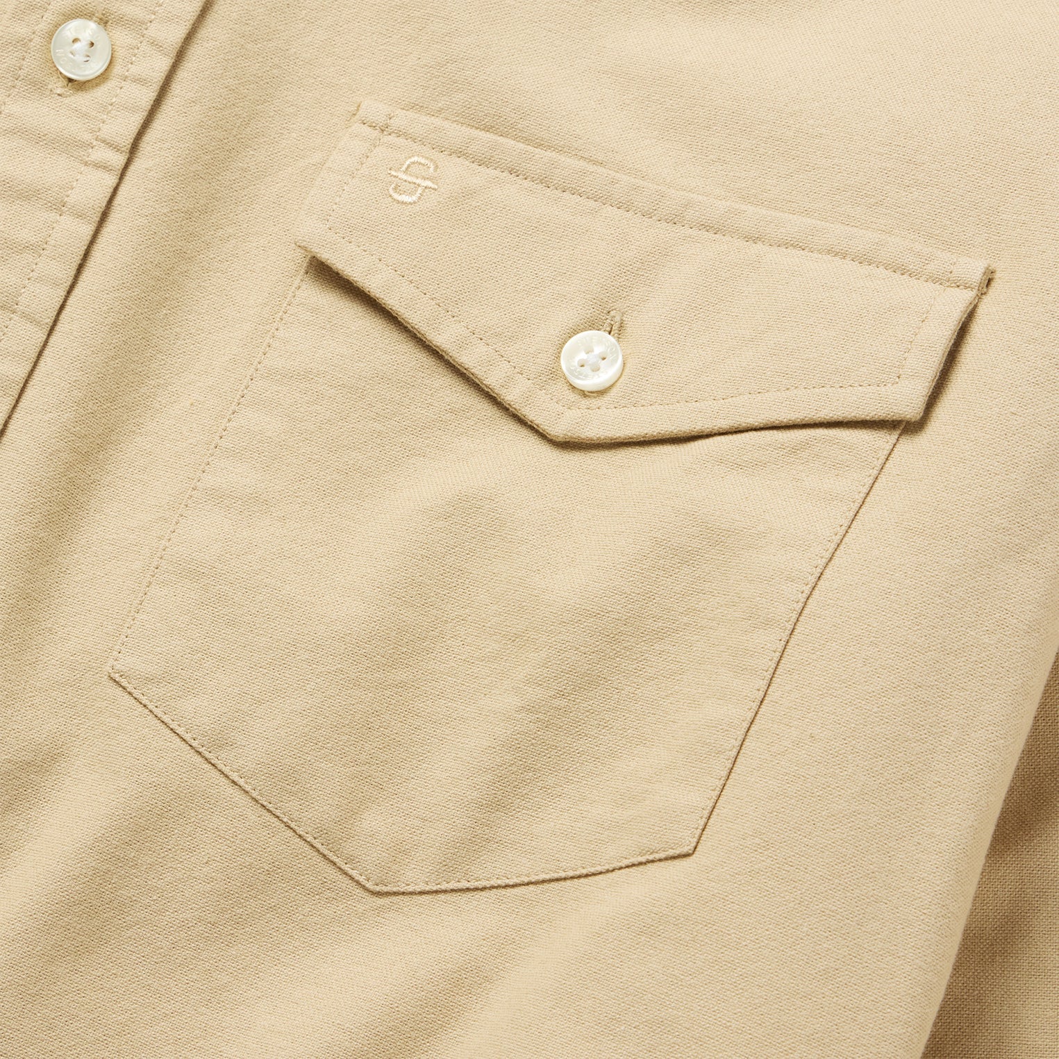 Peached Oxford Button-Down Shirt | Stetson Tan