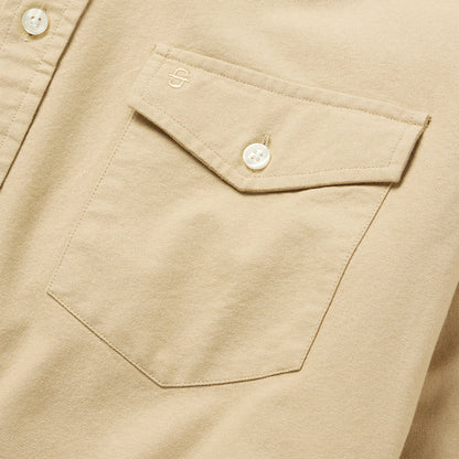 Peached Oxford Button-Down Shirt | Stetson Tan
