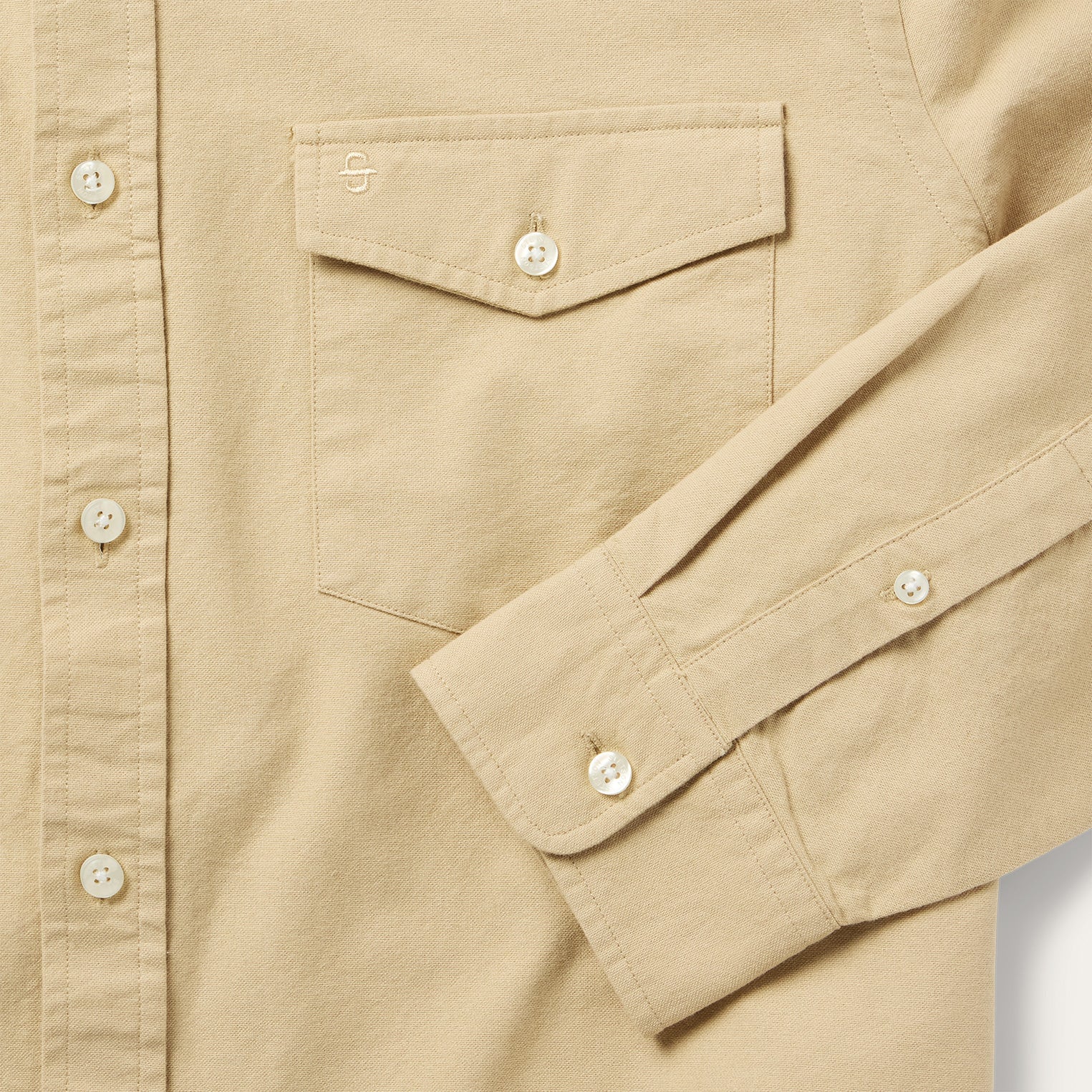 Peached Oxford Button-Down Shirt | Stetson Tan