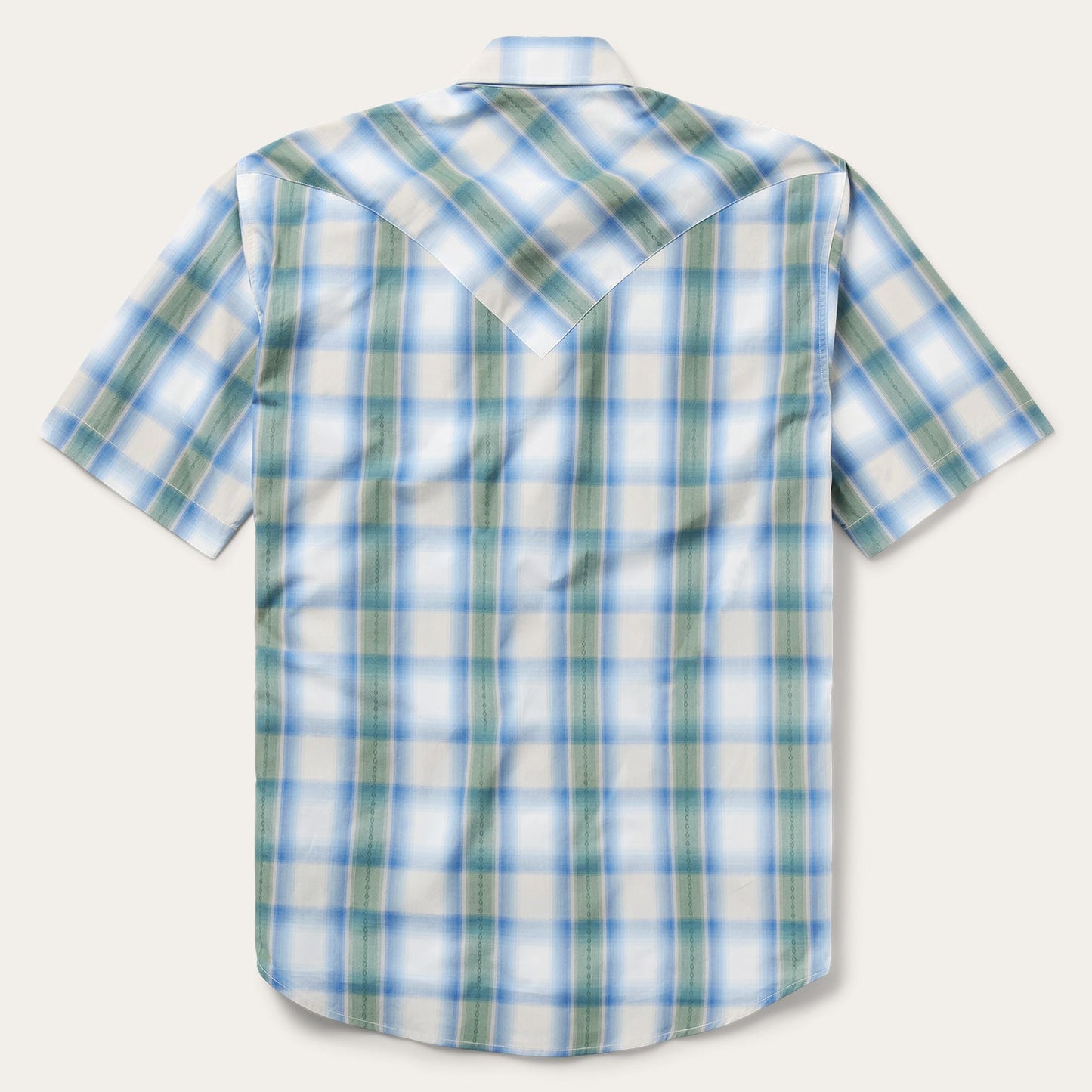 Moss Plaid Short-Sleeve Western Shirt | Stetson Blue