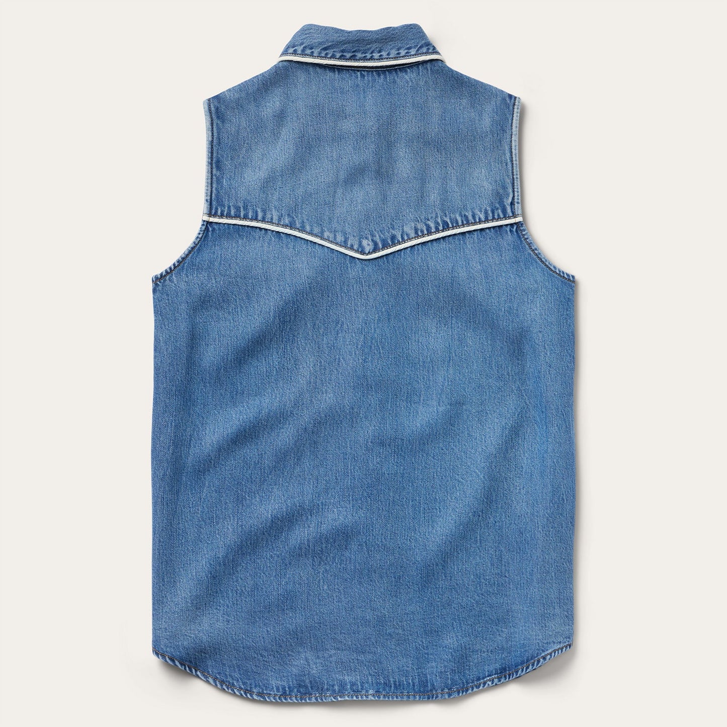 Sleeveless Denim Western Shirt | Stetson Blue